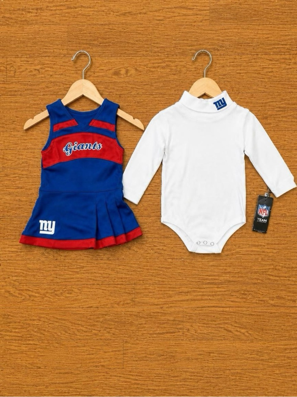 NFL New York Giants Toddler Cheerleader Outfit 2-Piece Set Size 24M NWT